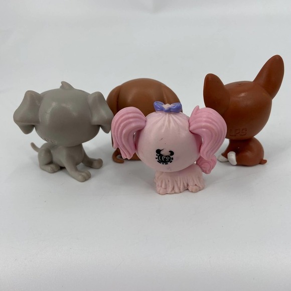 Littlest Pet Shop Lot 4 Puppy Dogs Weimaraner Terrier Basset Hound Maltese Toys - Picture 6 of 8